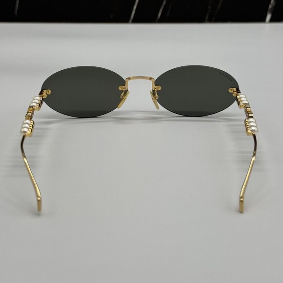 NEW GUCCI SUNGLASSES GOLD WOMEN OVAL EYEWEAR GUCCI GG1922S 001 - Picture 6 of 13
